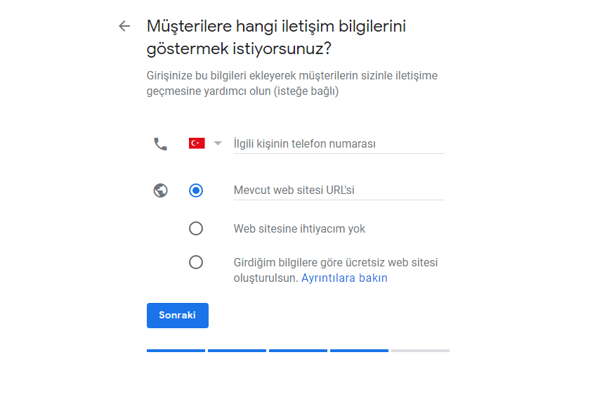 google business işletme sitesi
