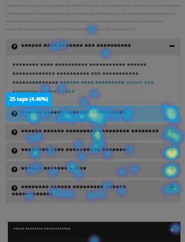 Tıklama ısı haritası yoğunluğu