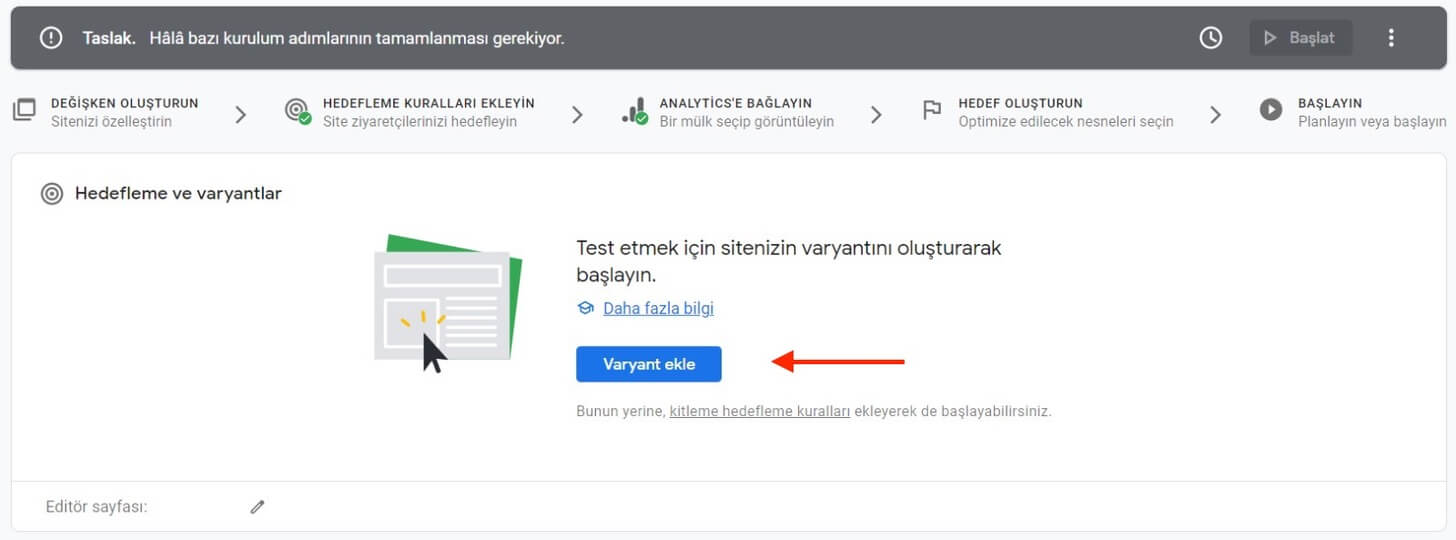 Google Optimize nasıl kurulur 4