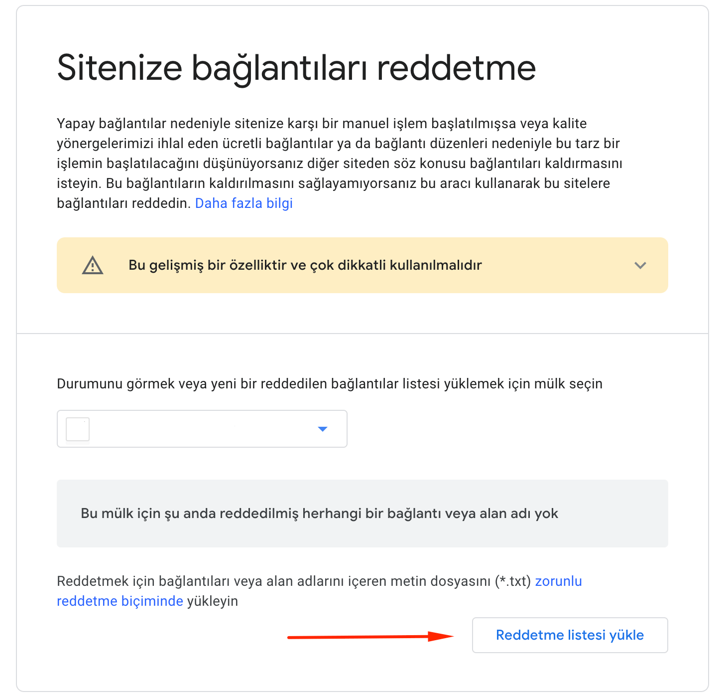 google bağlantı reddetme
