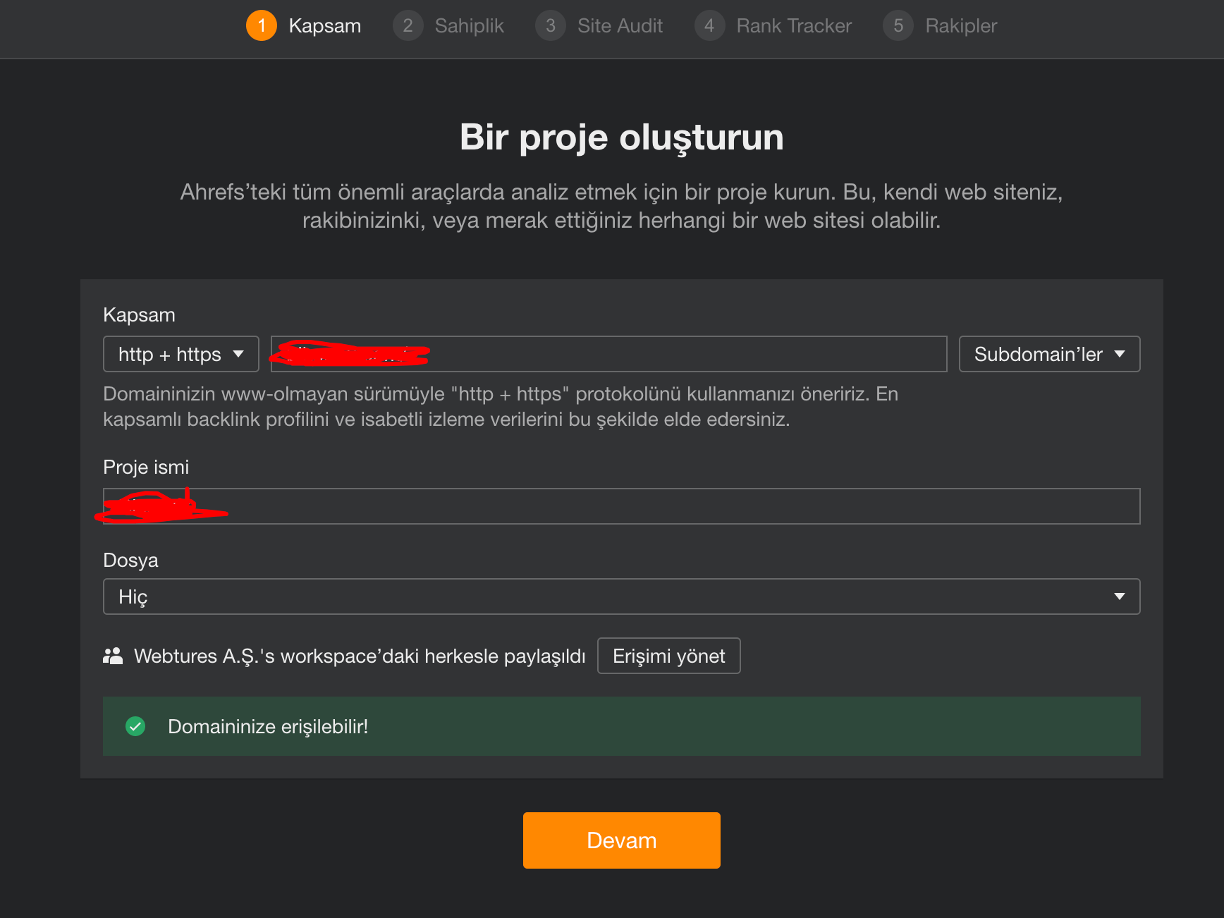 Ahrefs Manuel Site Audit