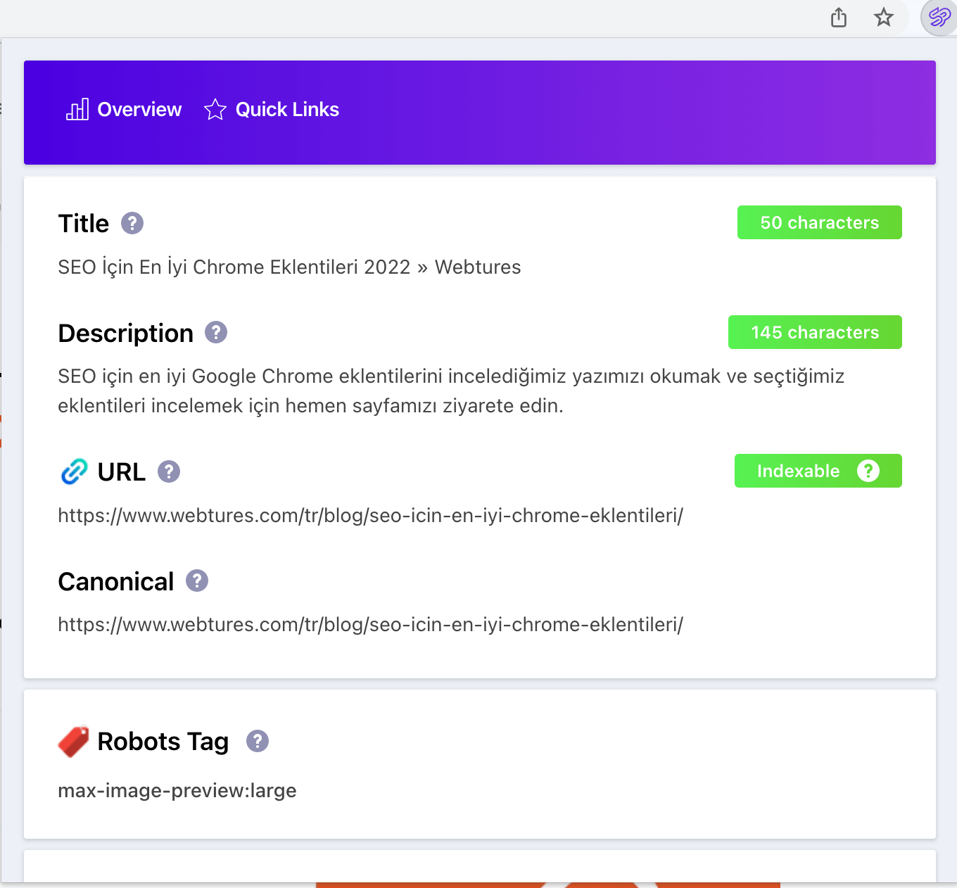 seopera chrome seo eklentisi