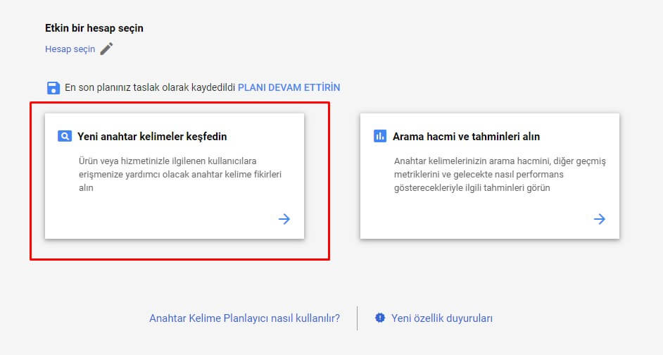 Anahtar Kelime Planlayıcı