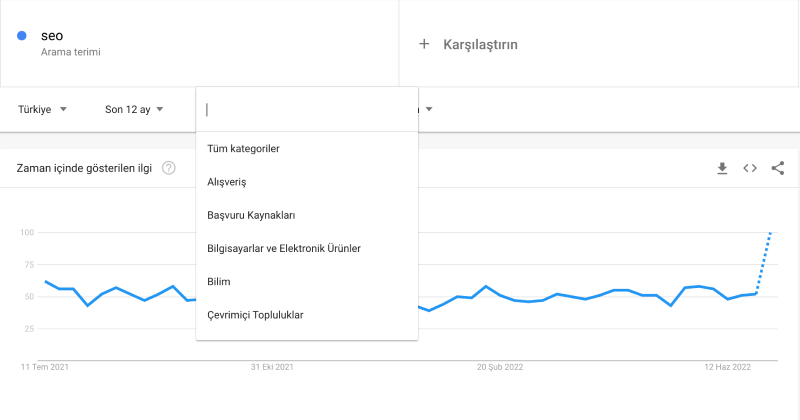 kategori filtreleme