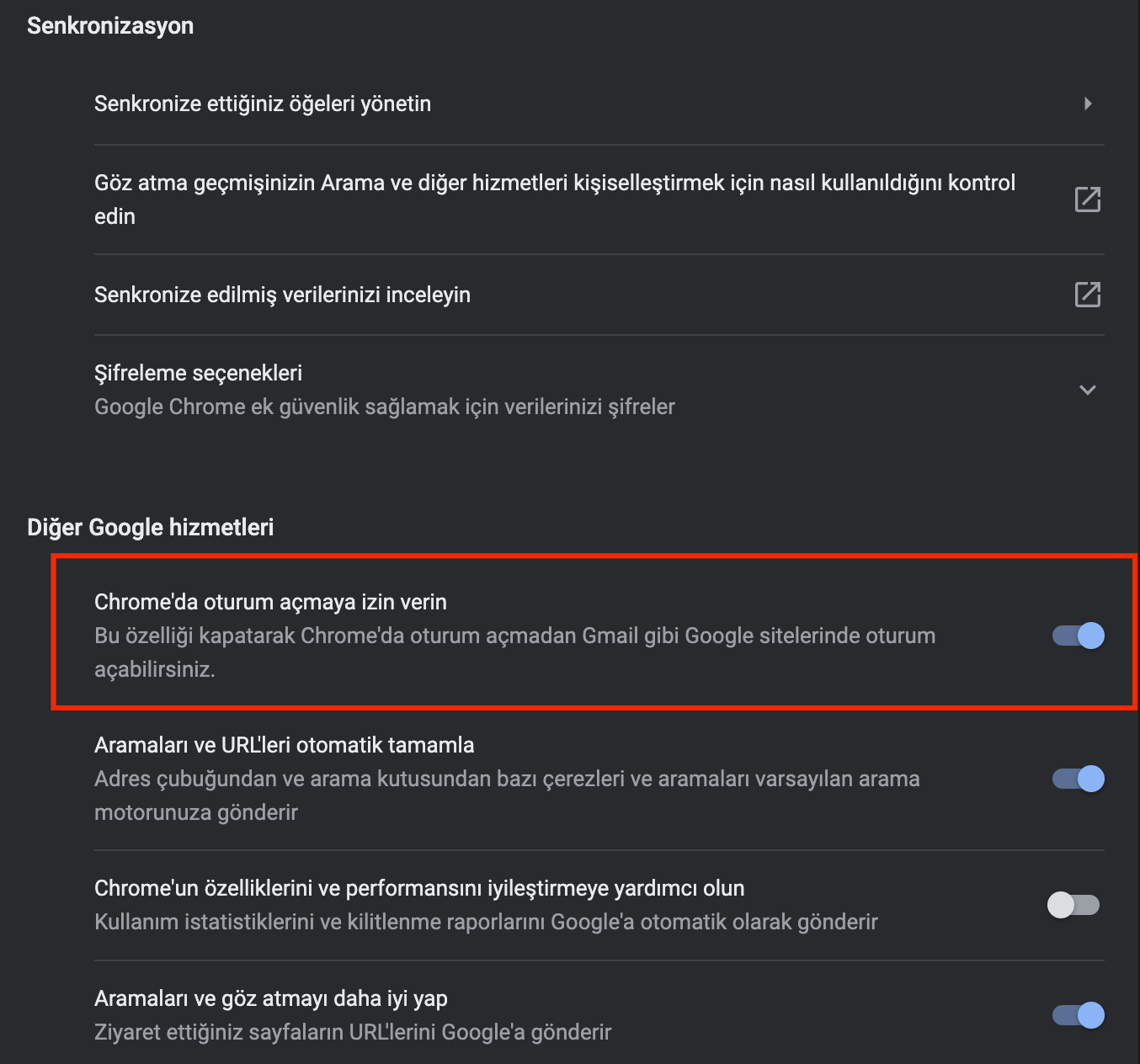 Chrome Hesap Kapatma 2
