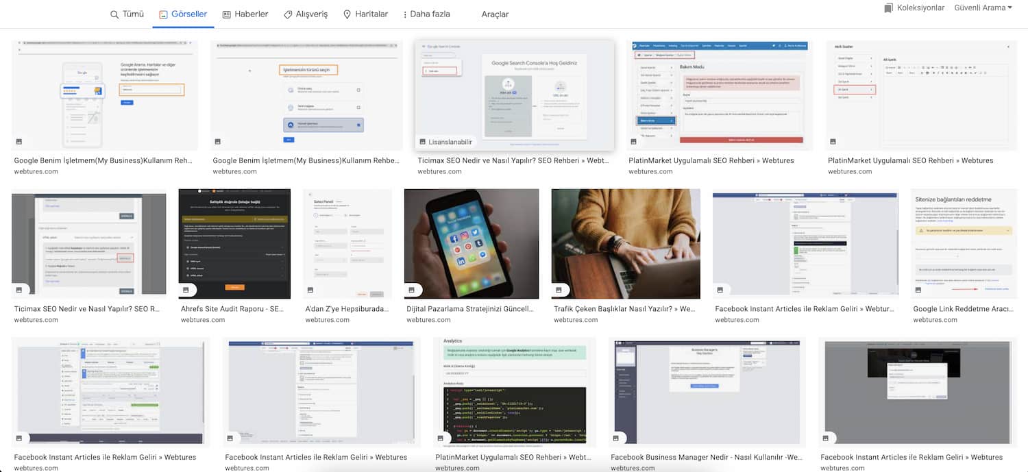 görsel arama sonuçları