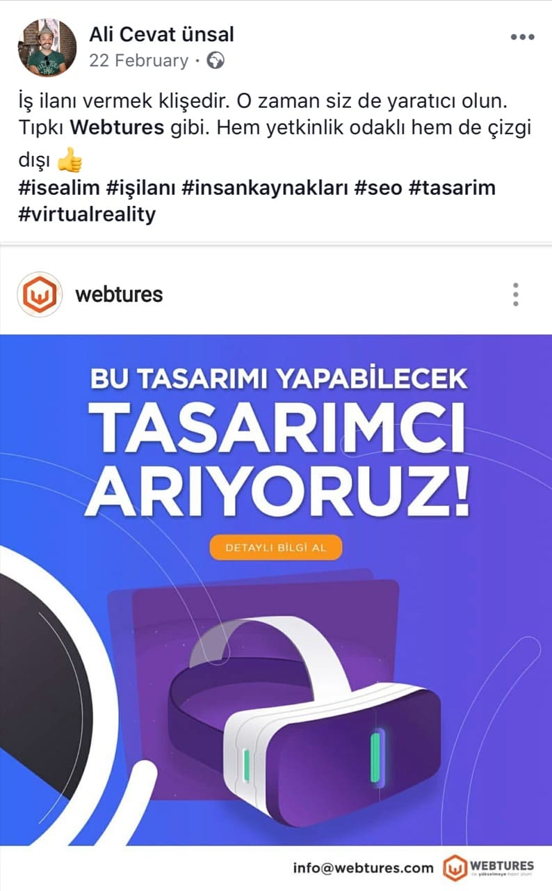 Webtures Tasarımcı Arıyor