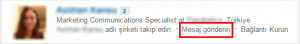 LinkedIn,bağlantı,mesaj gönderme