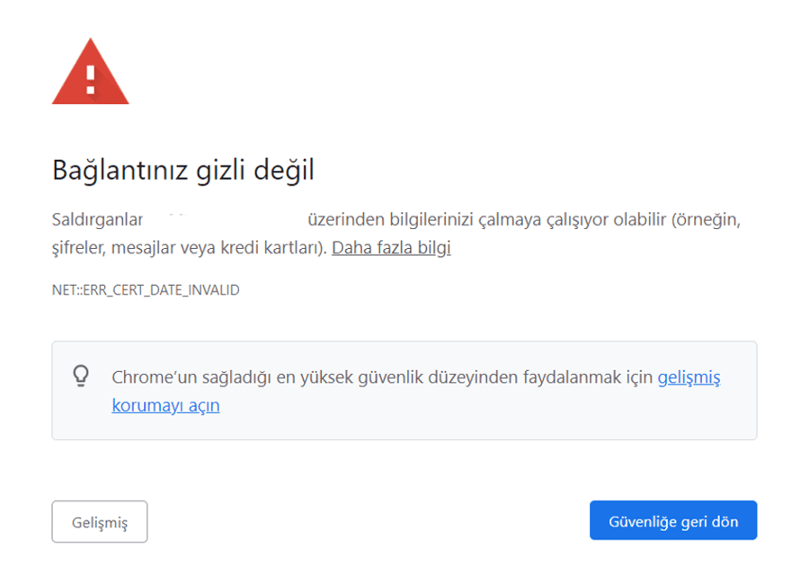 Invalid SSL certificate