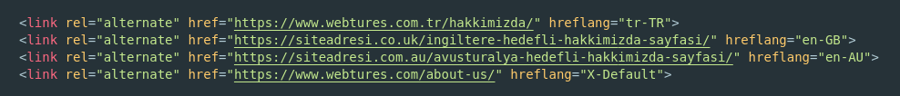 x-default-etiketleri