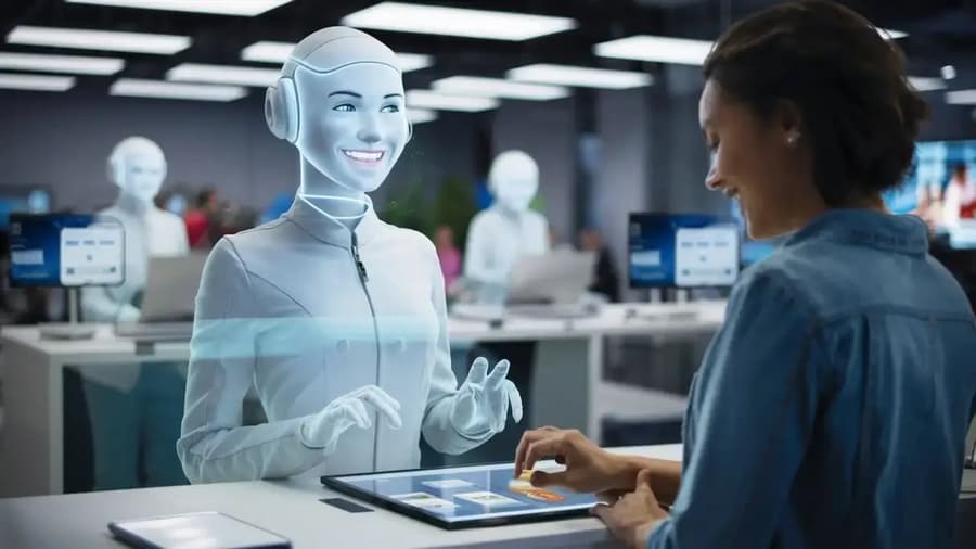 AI chatbot delivering customer service