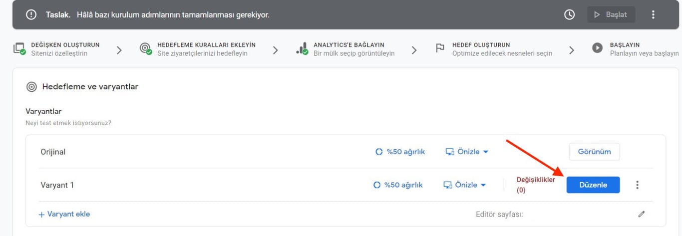 Google Optimize nasıl kurulur 5