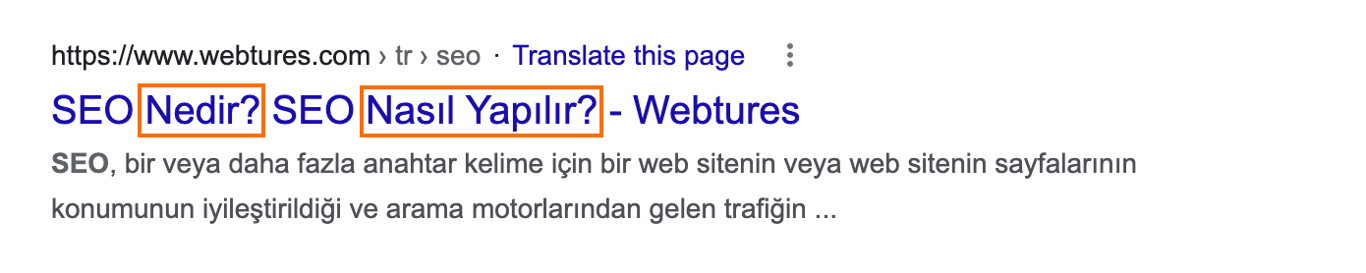 Sayfa Başlığı - CTR artır