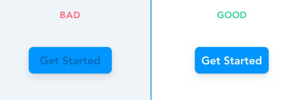 Buton ile metin renk uyumu