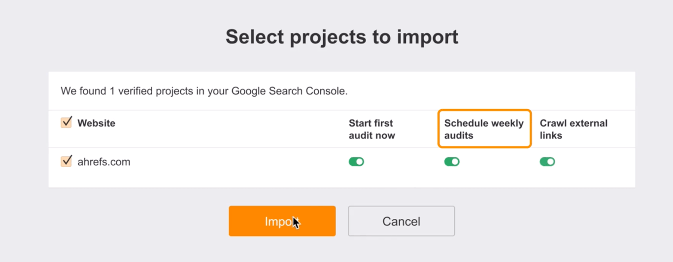 gsc ahrefs entegrasyonu