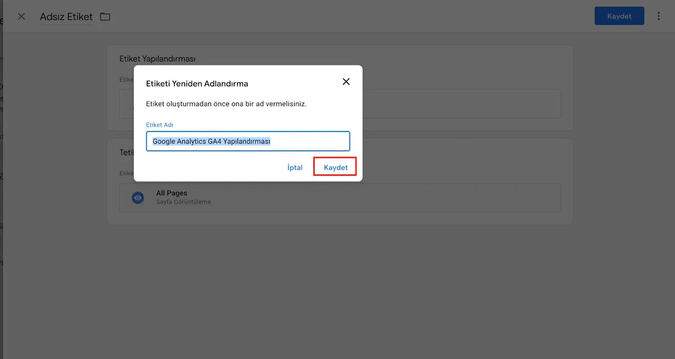 Google Analytics 4 Kurulumu 22