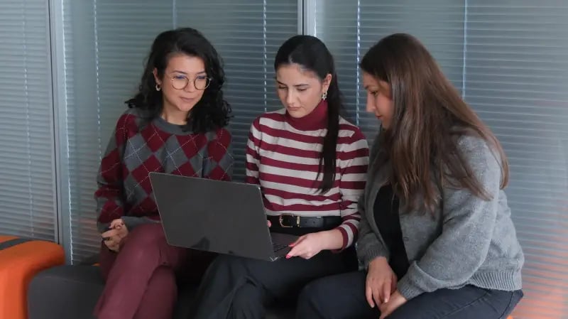 Webtures teammates sharing food together