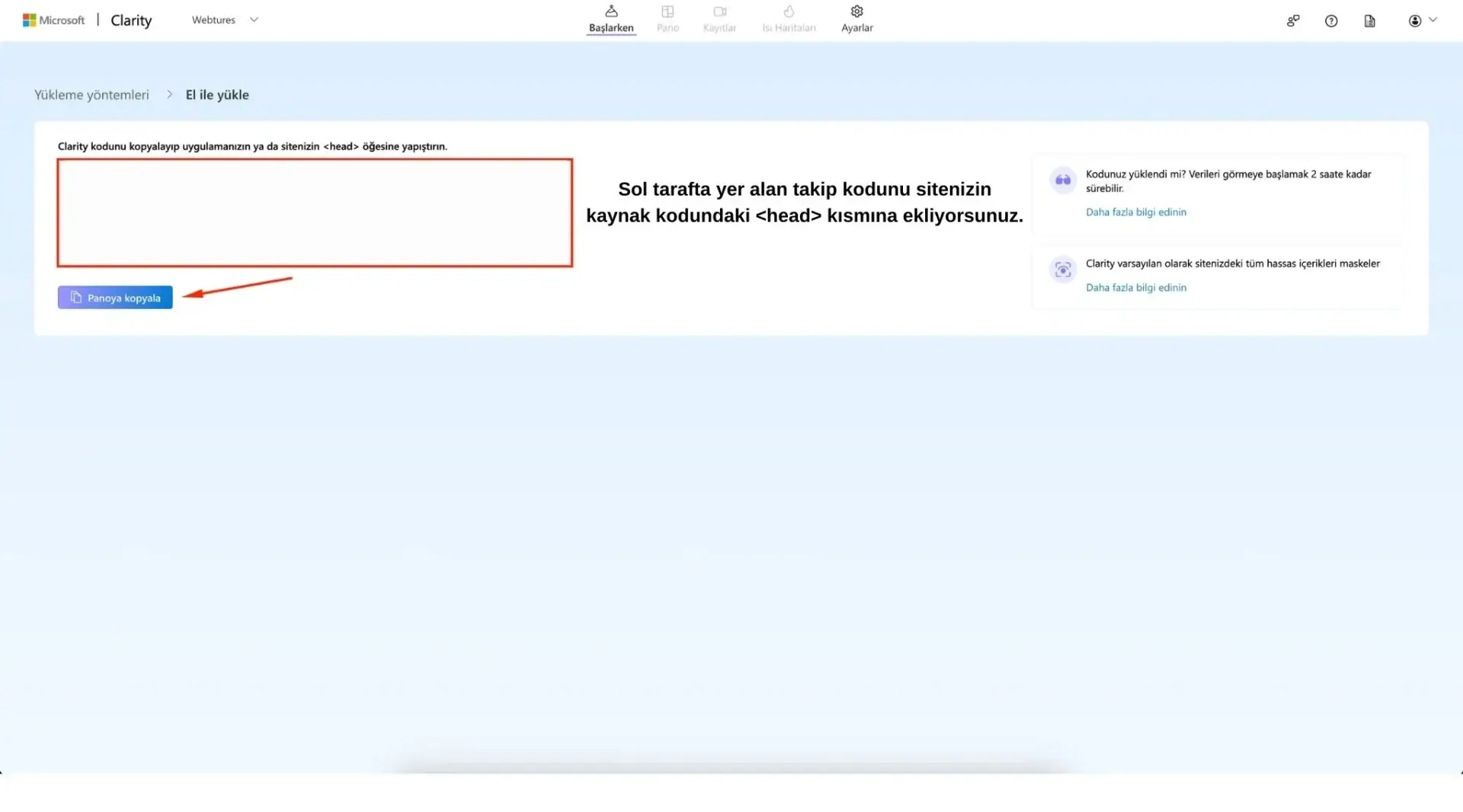 microsoft clarity kod 2